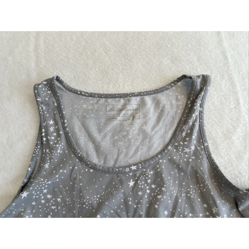 Eddie Bauer Pajama Top Women's Large Gray Star
